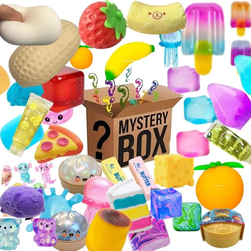 Mystery Box Blind Bag - 100+ Stück Überraschungsbox, Sortierte Neuartige Squishy-Figuren