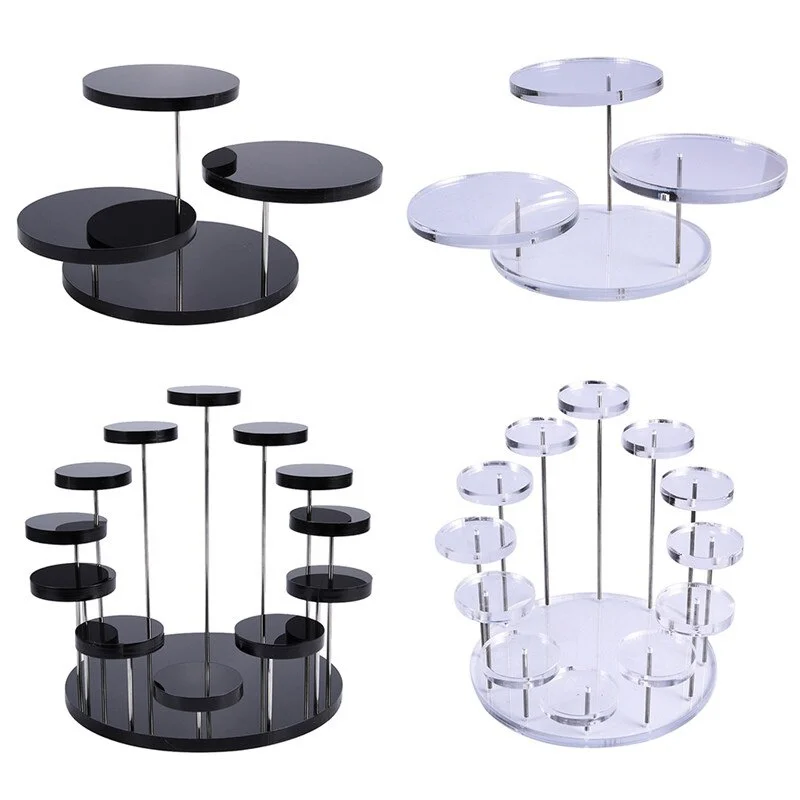 Display Risers Set - Cupcake-Ständer aus Acryl, Präsentationsständer für Schmuck/Kuchen,