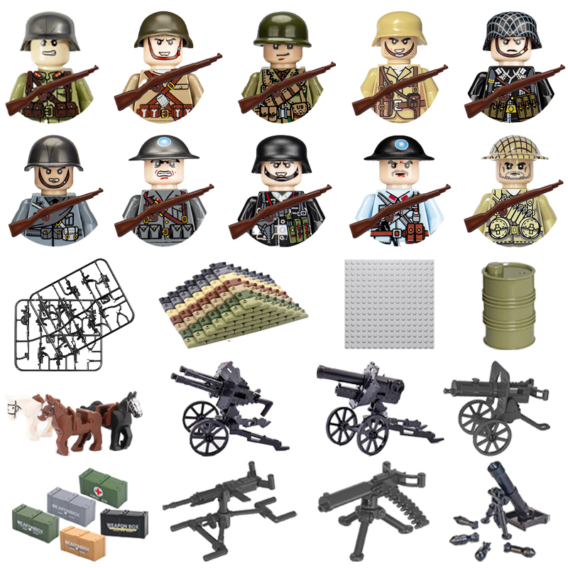 24 teile/los WW2 Militär Chara – Lego Minifigure Holder Bewertung und Preis